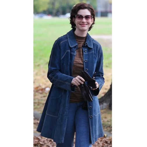 Armageddon Time Anne Hathaway Denim Blue Coat - Image 2