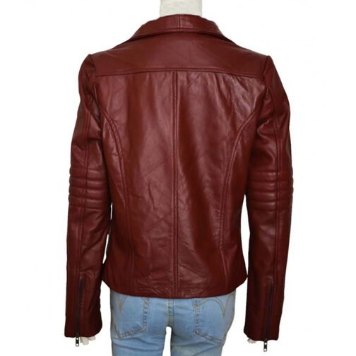 Eye Candy Victoria Justice Brown Cropped Leather Jacket - Image 3