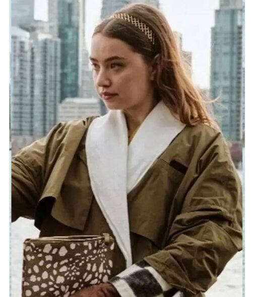 Fakes Emilija Baranac Green Cotton Coat - Image 3