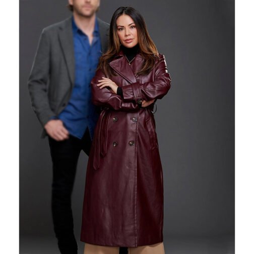 Family History Mysteries Buried Past Janel Parrish Trench Coat - Image 2