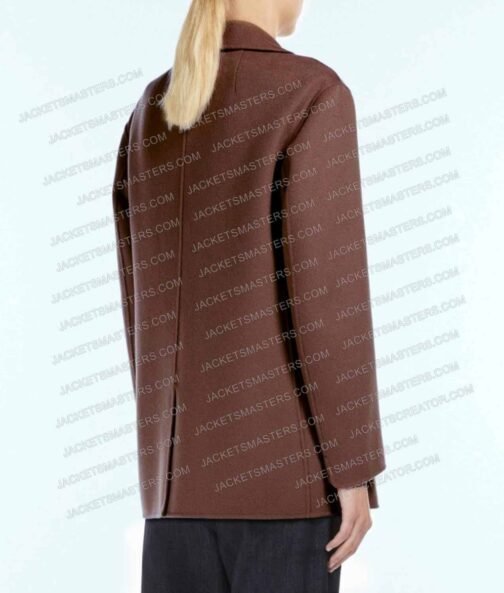 Fate The Winx Saga S02 Abigail Cowen Brown Wool Peacoat - Image 4