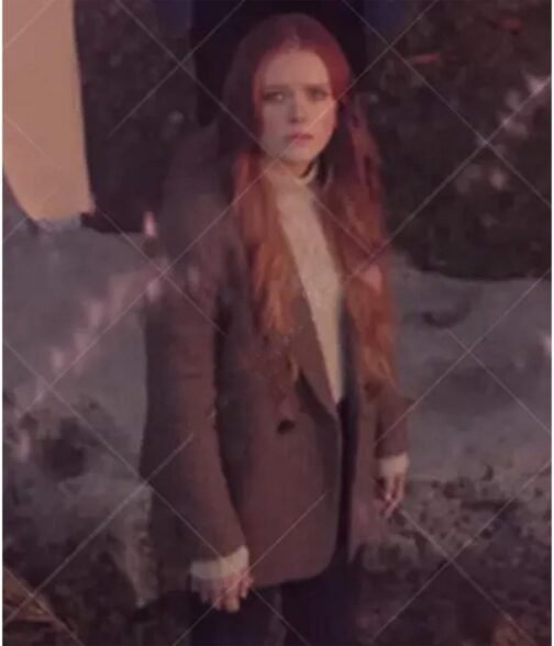 Fate The Winx Saga S02 Abigail Cowen Brown Wool Peacoat - Image 2