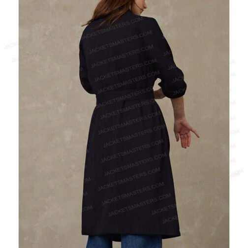 Hannah Van Der Westhuysen Fate S02 Black Wool Coat - Image 3