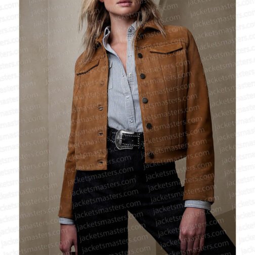 FBI Most Wanted S03 Alexa Davalos Suede Jacket - Image 3