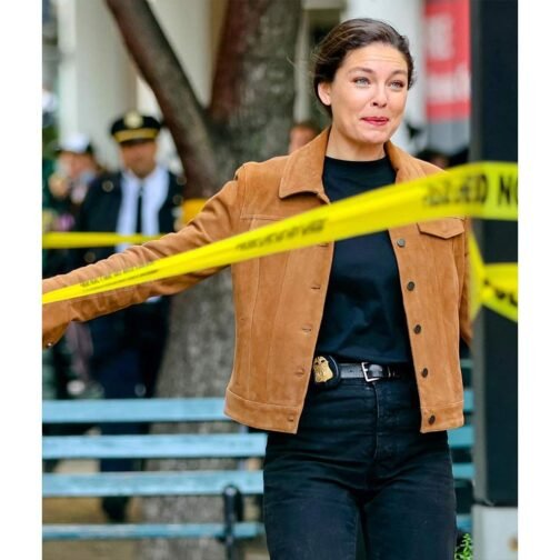 FBI Most Wanted S03 Alexa Davalos Suede Jacket - Image 2