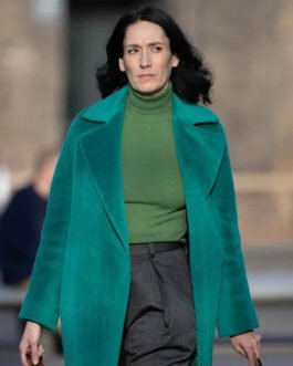 The Suspect Sian Clifford Teal Velvet Coat