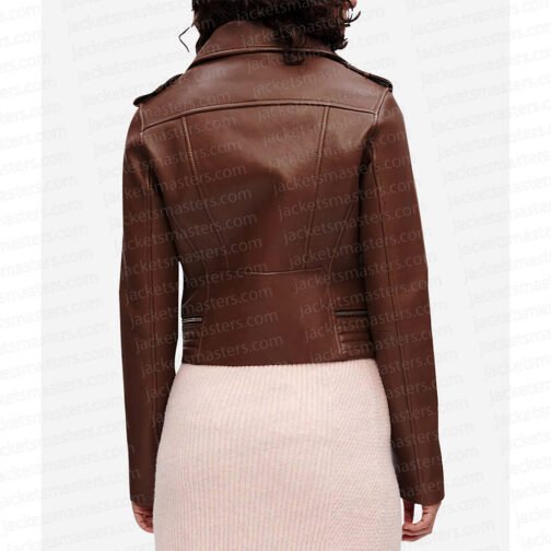 Fire Country Diane Farr Brown Leather Jacket - Image 3