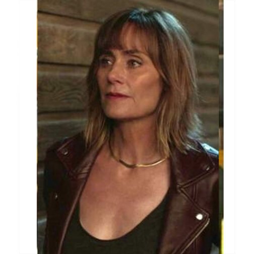 Fire Country Diane Farr Brown Leather Jacket - Image 7