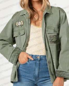 Gabriella Baldacchino Disenchanted Green Cotton Jacket