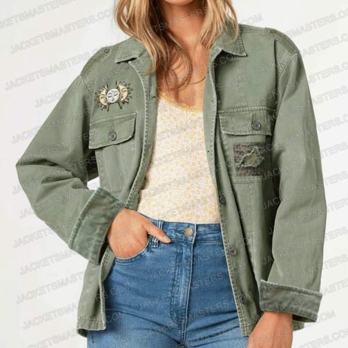 Gabriella Baldacchino Disenchanted Green Cotton Jacket