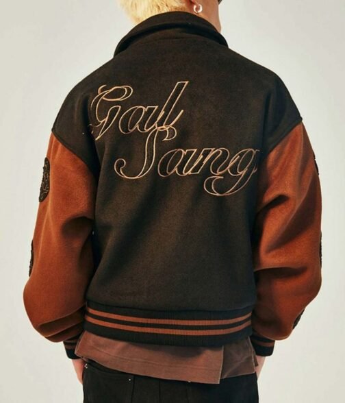 Gal Sang Varsity Black and Brown Jacket - Image 5