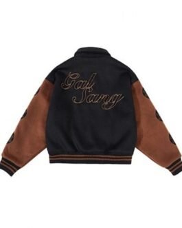 Gal Sang Varsity Black and Brown Jacket