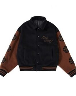 Gal Sang Varsity Black and Brown Jacket