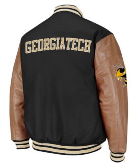 Georgia Tech Black and Brown Varsity Jacket