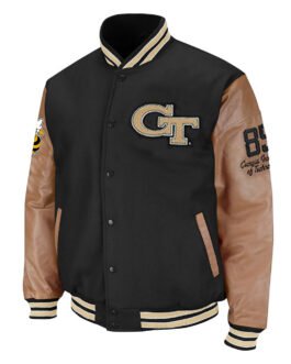 Georgia Tech Black and Brown Varsity Jacket