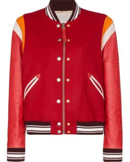 Golden Goose Scarlett Bomber Red Jacket