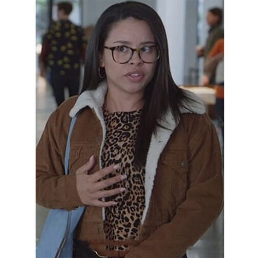 Good Trouble S05 Cierra Ramirez Cropped Trucker Jacket - Image 4