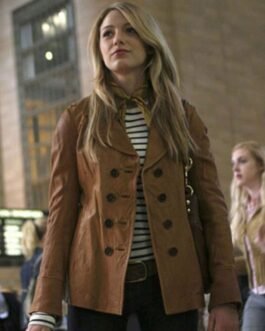 Blake Lively Gossip Girl Brown Peacoat