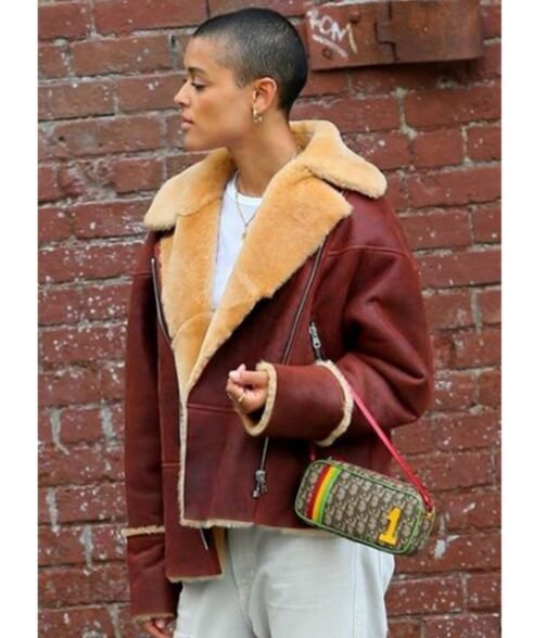 Gossip Girl Jordan Alexander Aviator Leather Jacket - Image 8