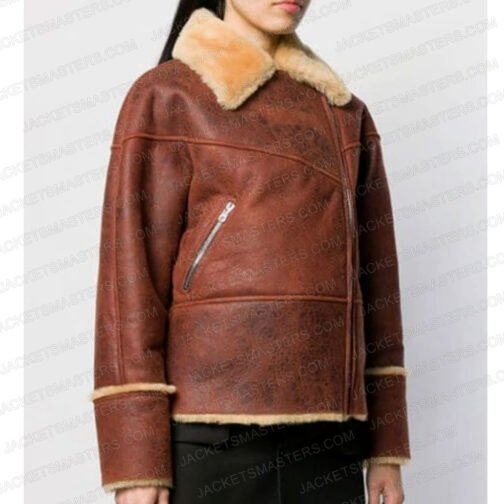 Gossip Girl Jordan Alexander Aviator Leather Jacket - Image 3