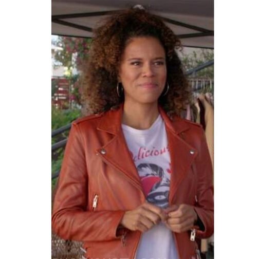 Grand Crew Season 2 Grasie Mercedes Leather Jacket - Image 2