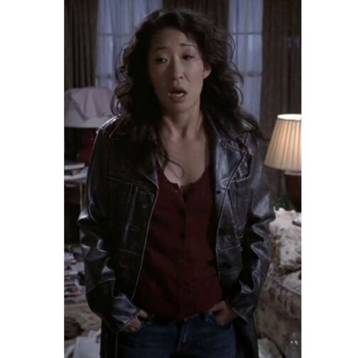 Sandra Oh Grey’s Anatomy Brown Coat - Image 5