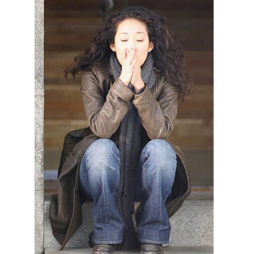 Sandra Oh Grey’s Anatomy Brown Coat - Image 6