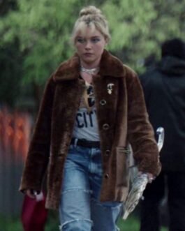 Hawkeye Florence Pugh Fur Brown Coat
