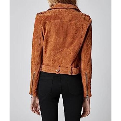 Head of the Class Isabella Gomez Brown Suede Jacket - Image 3