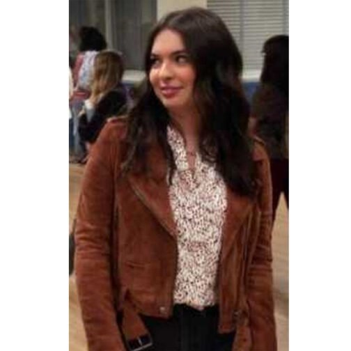 Head of the Class Isabella Gomez Brown Suede Jacket - Image 2