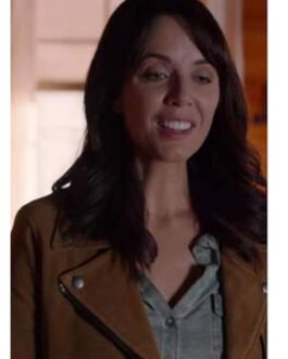 Michelle Morgan Heartland Season 14 Suede Leather Jacket
