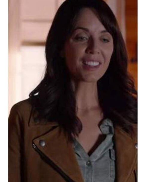 Michelle Morgan Heartland Season 14 Suede Leather Jacket - Image 2