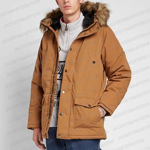Kit Connor Heartstopper Brown Cotton Parka - Image 4
