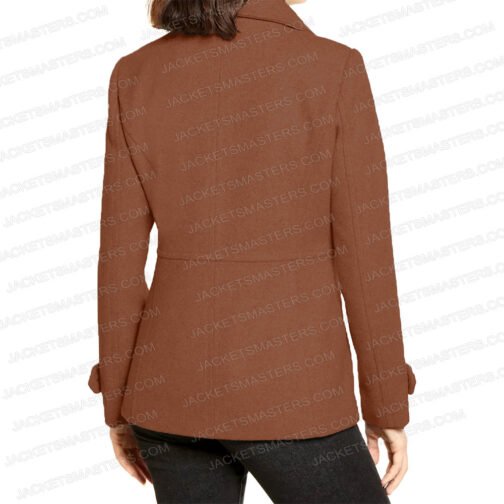 Holly and Ivy Janel Parrish Brown Peacoat - Image 3