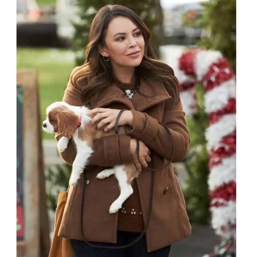 Holly and Ivy Janel Parrish Brown Peacoat - Image 2