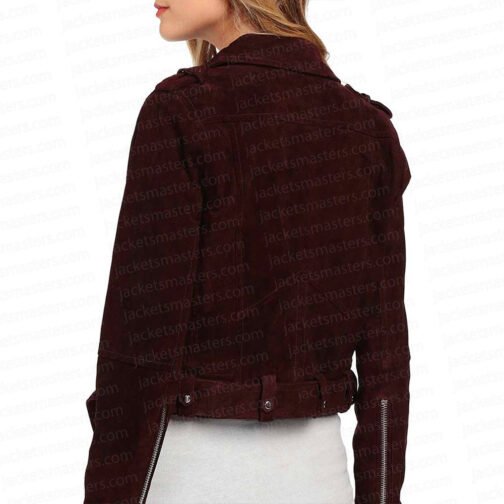How I Met Your Father Francia Raisa Brown Suede Jacket - Image 3