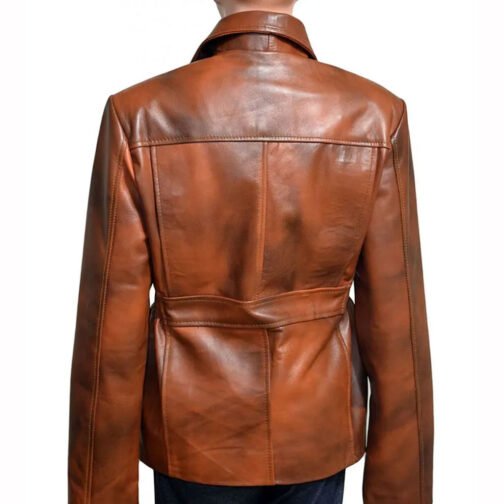 Katniss Everdeen Hunger Games Brown Leather Jacket - Image 3