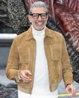 Jurassic World Dominion Jeff Goldblum Suede Bomber Jacket