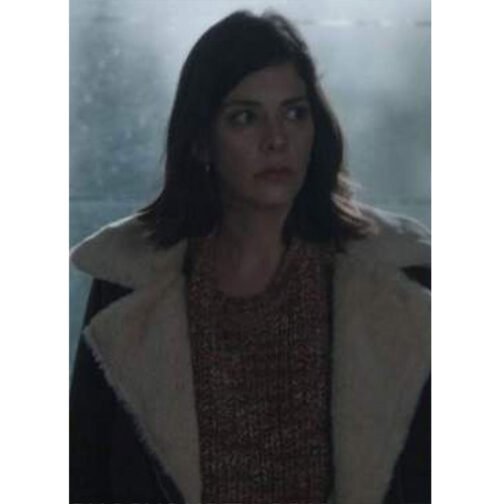 In the Dark Season 4 Lindsey Broad Suede Shearling Jacket - Image 2