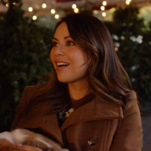 Holly and Ivy Janel Parrish Brown Peacoat - Image 8