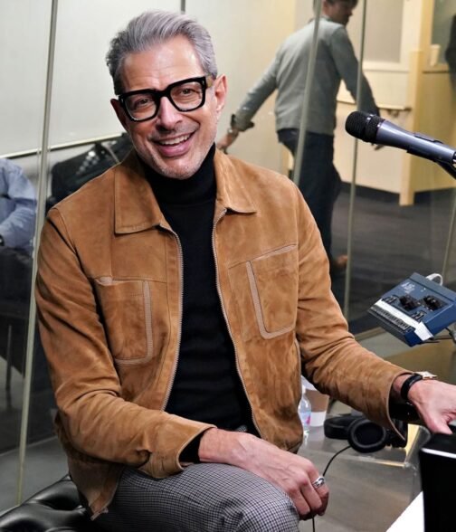 Jurassic World Dominion Jeff Goldblum Suede Bomber Jacket - Image 3
