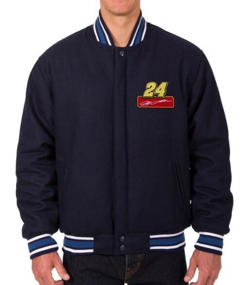 Varsity Jeff Gordon Navy Blue Wool Jacket