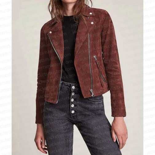 How We Roll Katie Lowes Suede Jacket