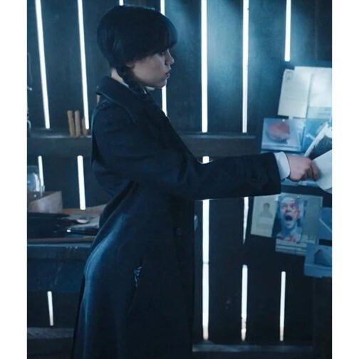 Wednesday Jenna Ortega Trench Coat - Image 2