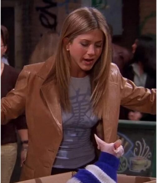 Friends S05 Jennifer Aniston Leather Blazer - Image 6