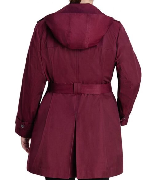 Jennifer Ferrin The Equalizer S02 Burgundy Coat - Image 3