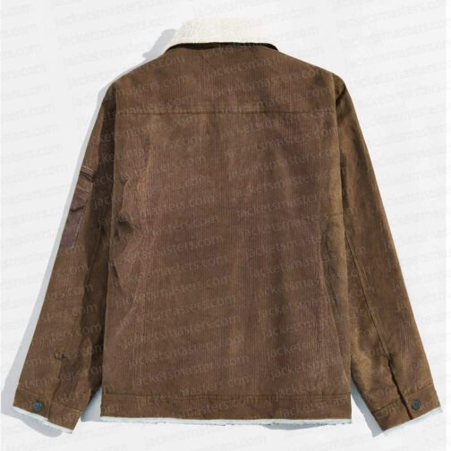 Jennifer Lopez The Mother Shearling Brown Jacket - Image 3