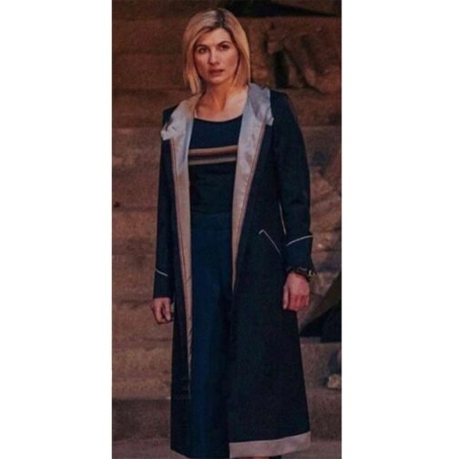 Jodie Whittaker Doctor Who Navy Coat - Image 4