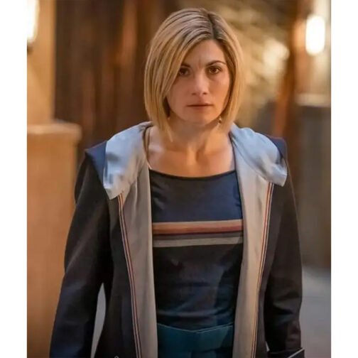 Jodie Whittaker Doctor Who Navy Coat - Image 2