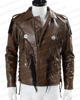 Joe Exotic Tiger King Fringe Leather Jacket